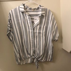 Brand New, Navy and White Striped Top. Tags on.